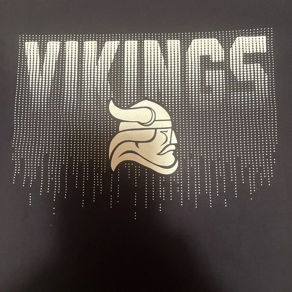 Black Minnesota Vikings Tshirt Size Large (E3) - Picture 3 of 3